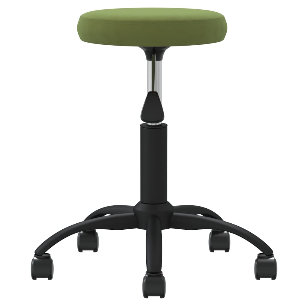 vidaXL Silla de oficina giratoria de terciopelo verde claro