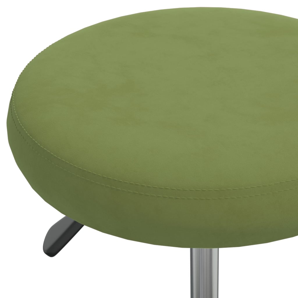 vidaXL Silla de oficina giratoria de terciopelo verde claro