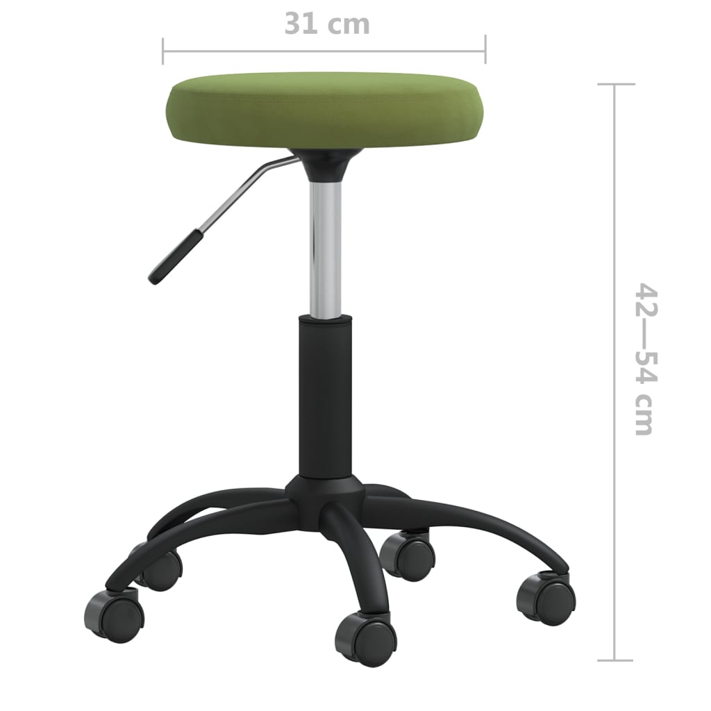 vidaXL Silla de oficina giratoria de terciopelo verde claro