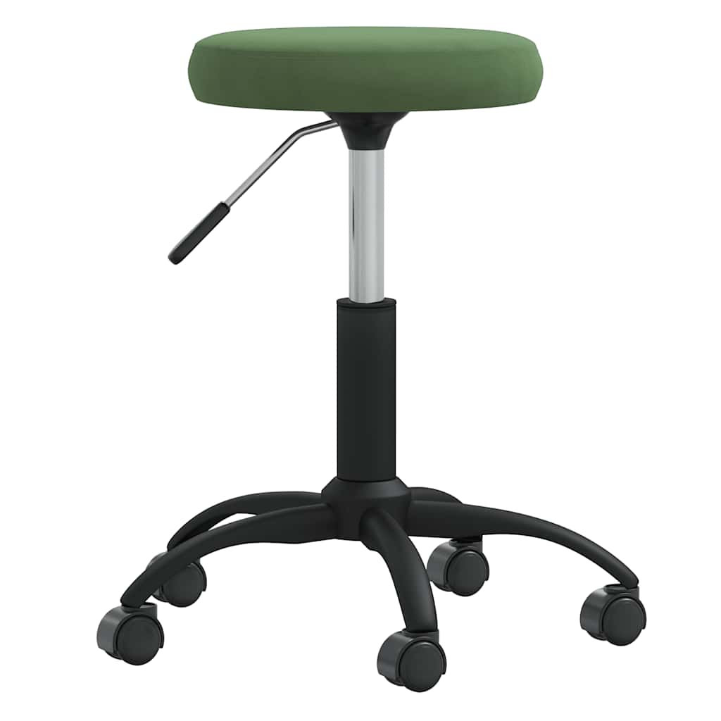 vidaXL Silla de oficina giratoria de terciopelo verde oscuro