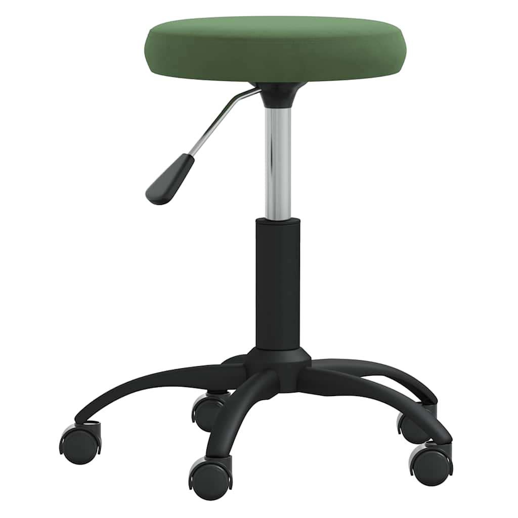 vidaXL Silla de oficina giratoria de terciopelo verde oscuro