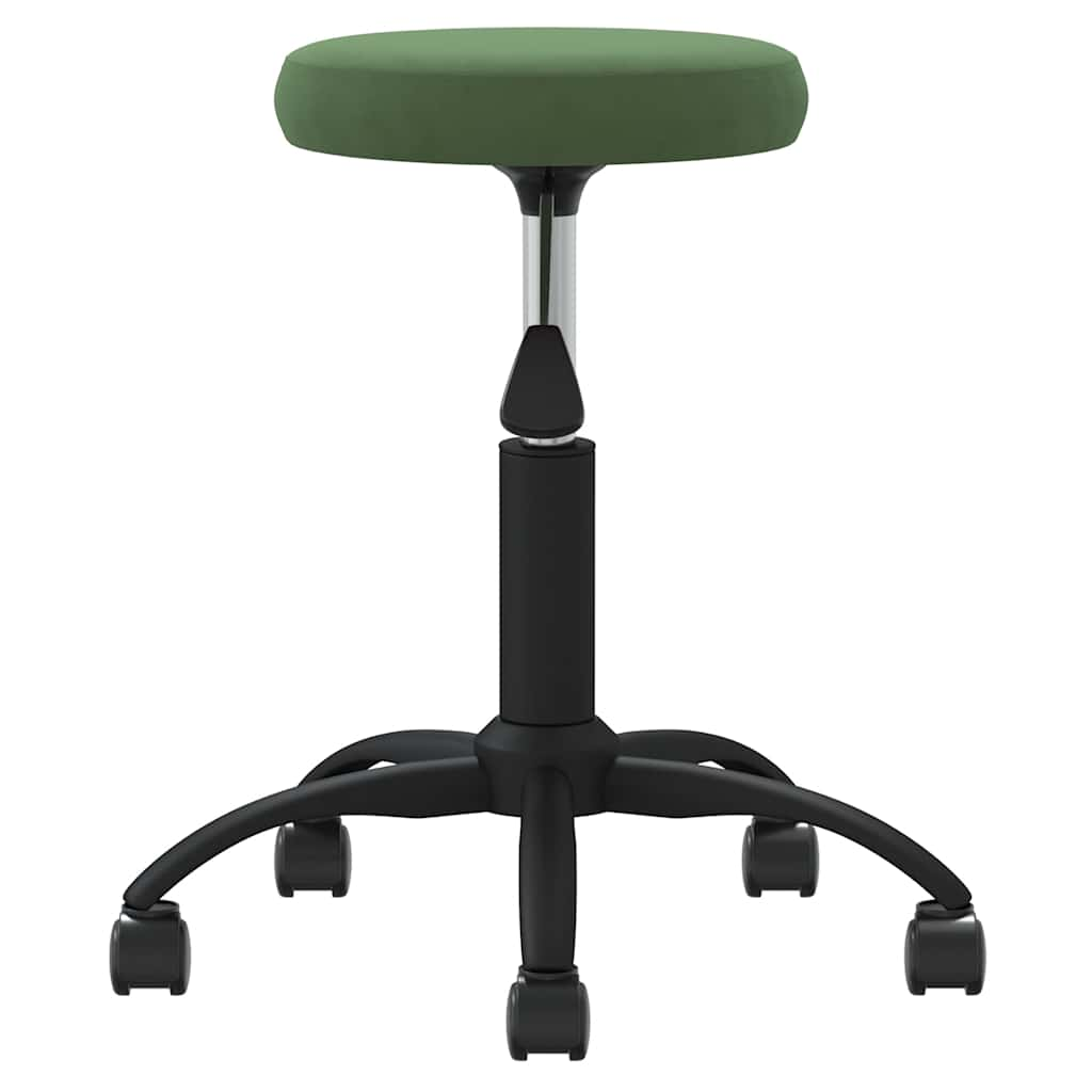 vidaXL Silla de oficina giratoria de terciopelo verde oscuro