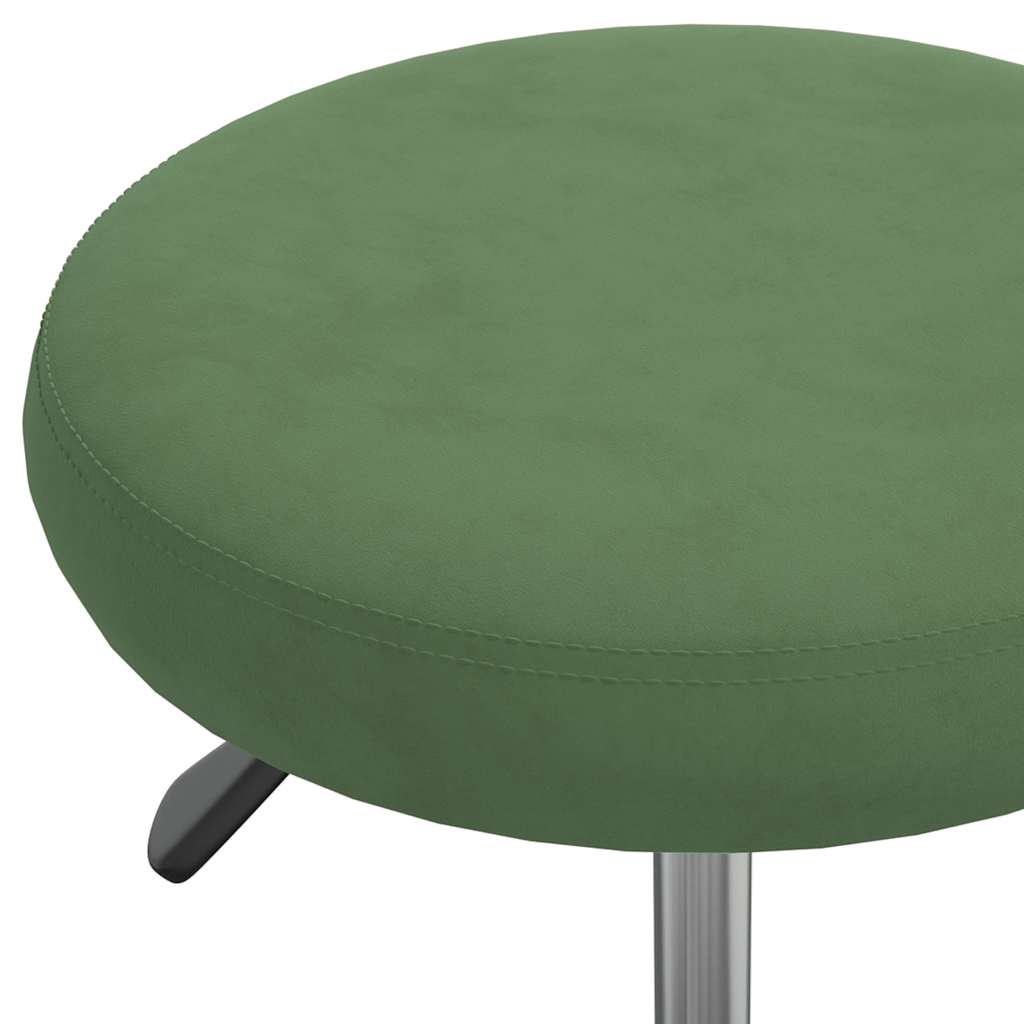 vidaXL Silla de oficina giratoria de terciopelo verde oscuro