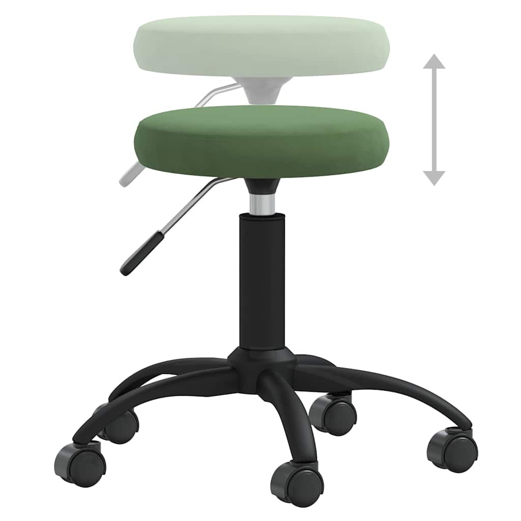 vidaXL Silla de oficina giratoria de terciopelo verde oscuro