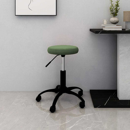 vidaXL Silla de oficina giratoria de terciopelo verde oscuro