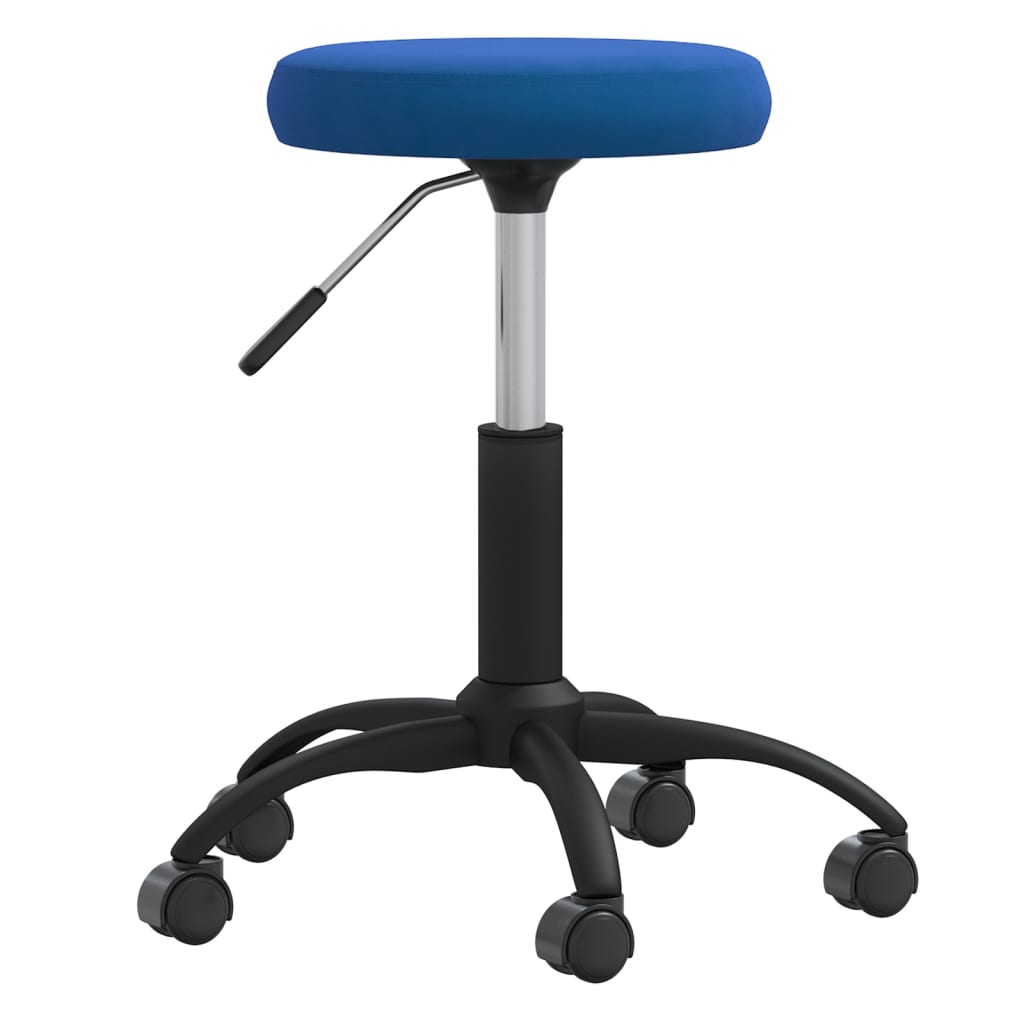 vidaXL Silla de oficina giratoria de terciopelo azul