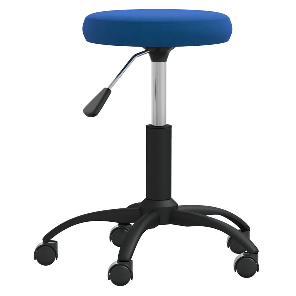 vidaXL Silla de oficina giratoria de terciopelo azul