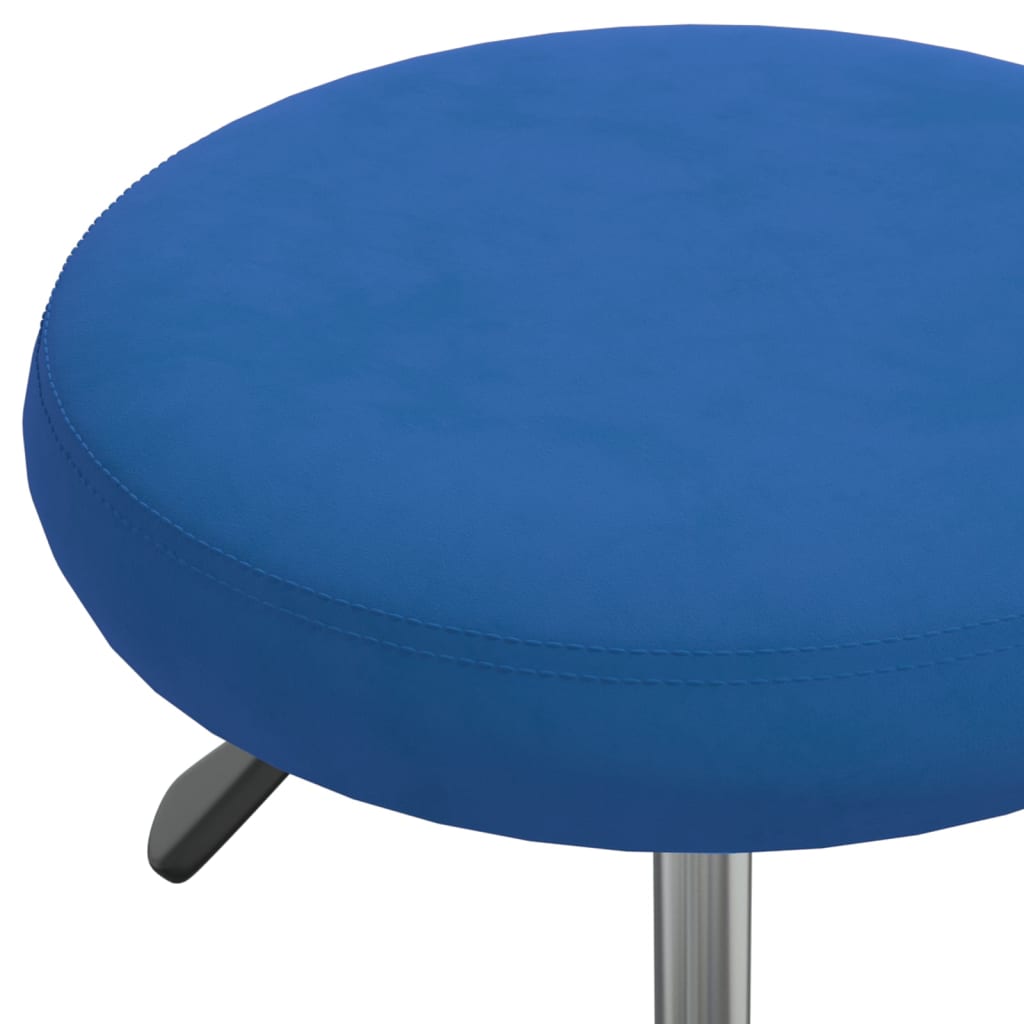 vidaXL Silla de oficina giratoria de terciopelo azul