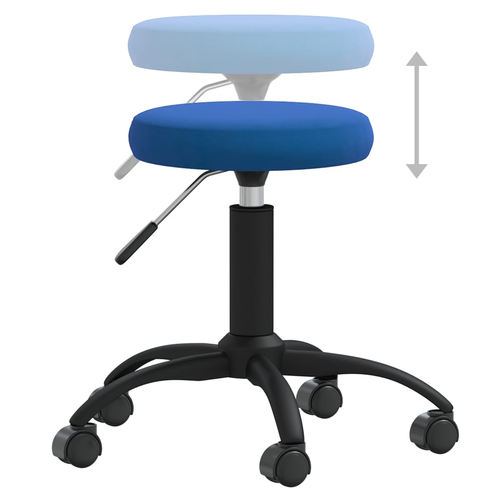 vidaXL Silla de oficina giratoria de terciopelo azul