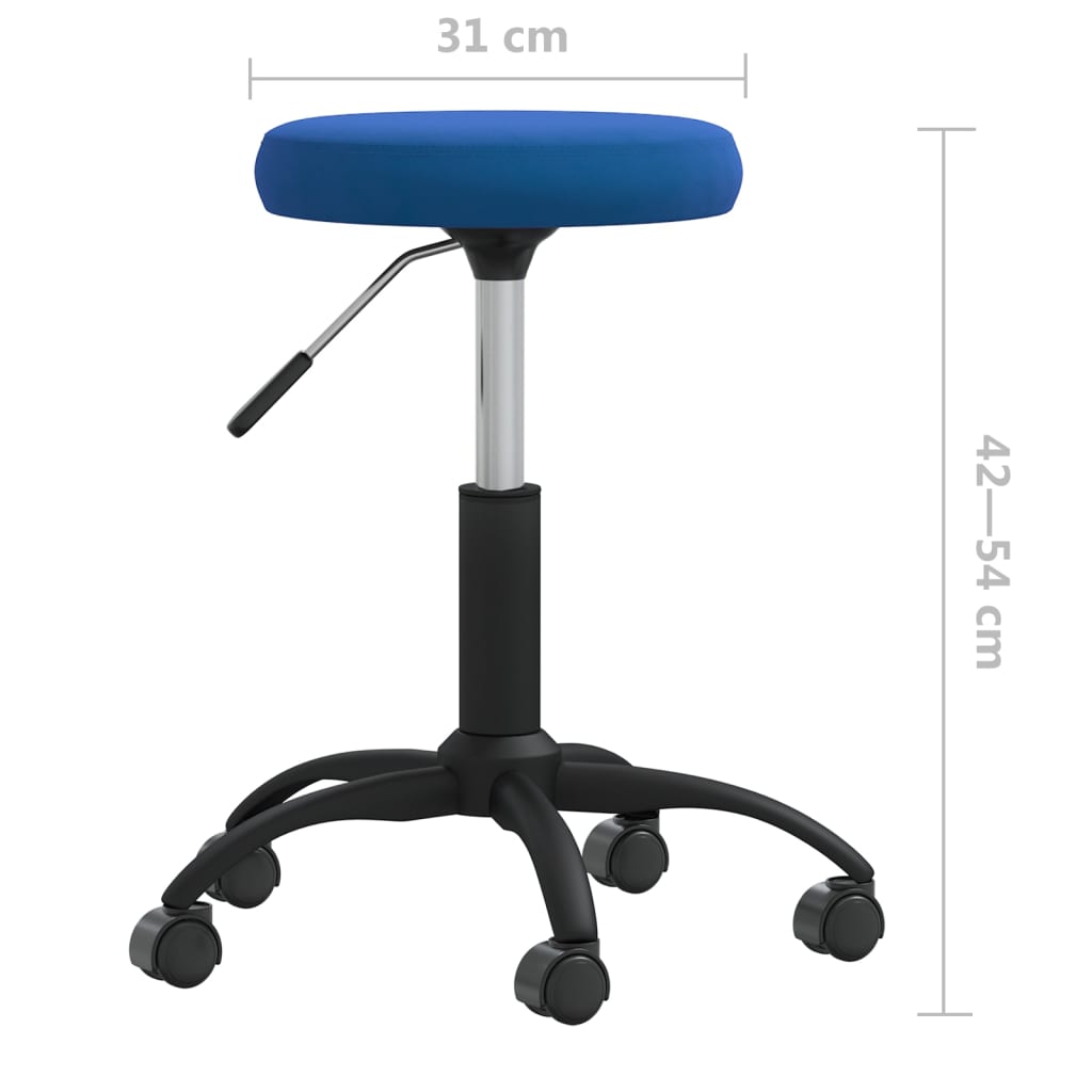 vidaXL Silla de oficina giratoria de terciopelo azul