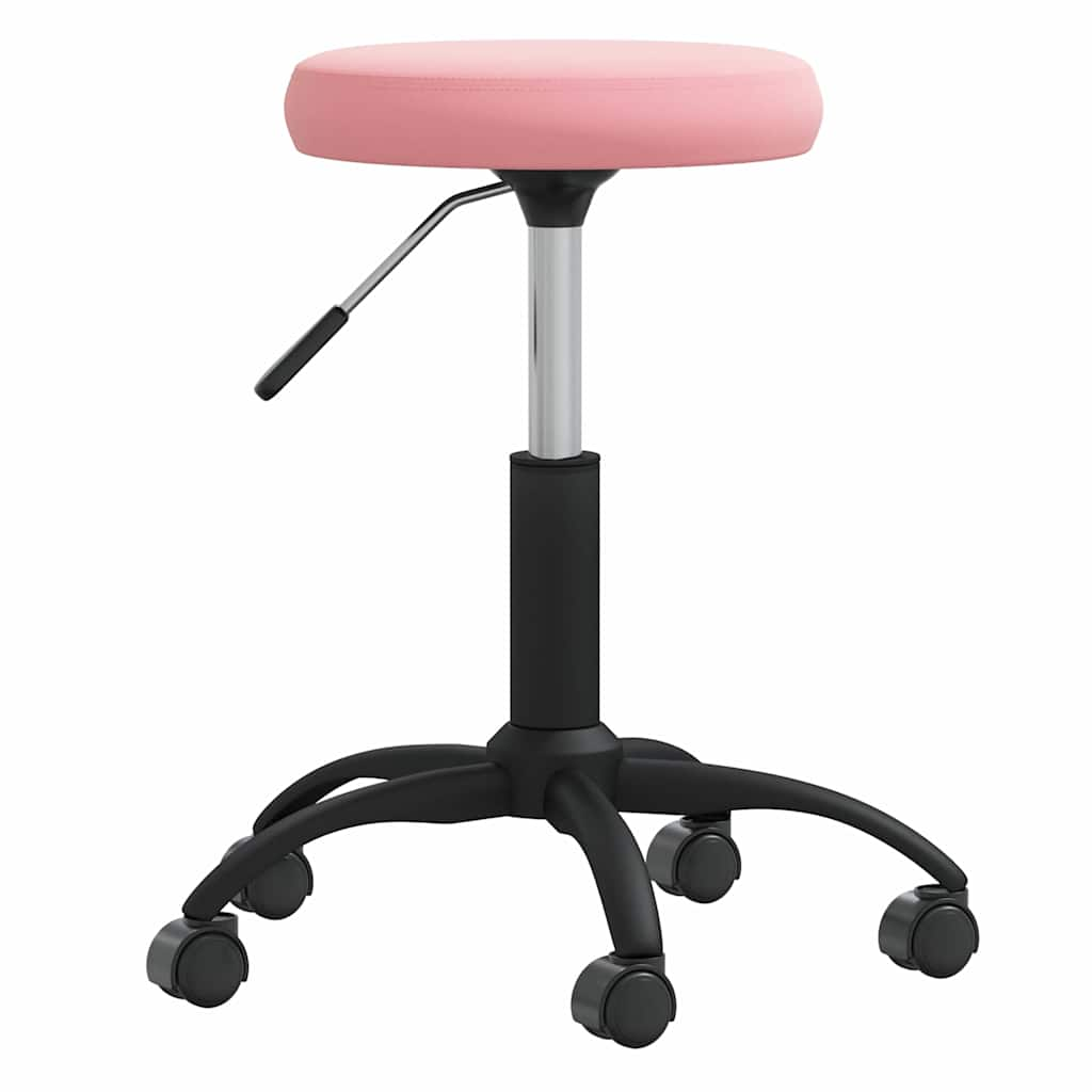 vidaXL Silla de oficina giratoria de terciopelo rosa