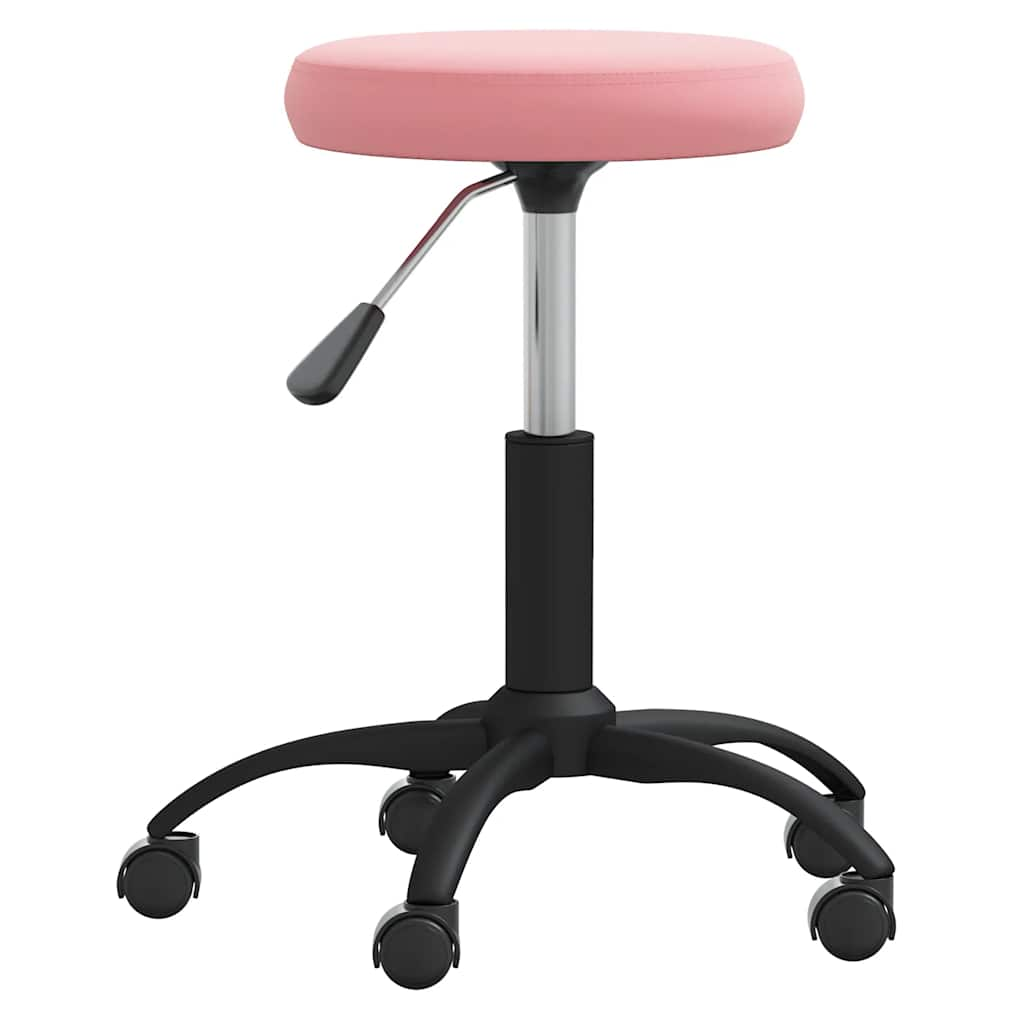 vidaXL Silla de oficina giratoria de terciopelo rosa