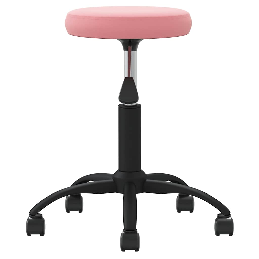 vidaXL Silla de oficina giratoria de terciopelo rosa