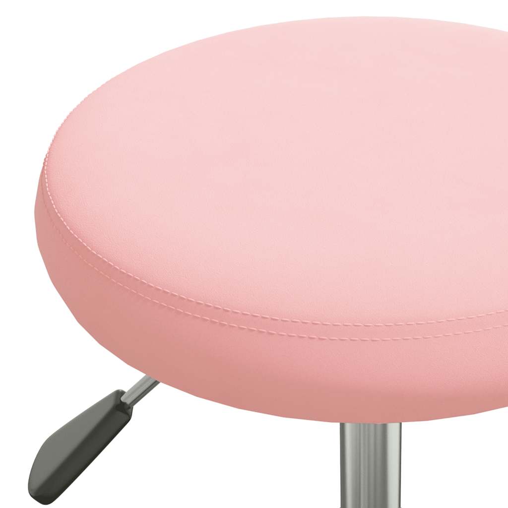 vidaXL Silla de oficina giratoria de terciopelo rosa