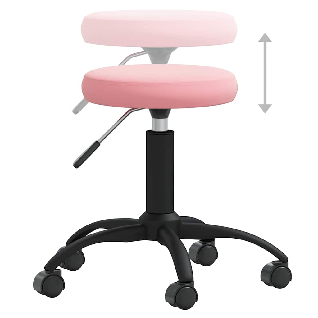 vidaXL Silla de oficina giratoria de terciopelo rosa