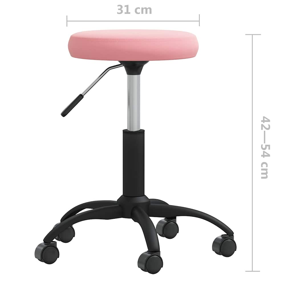 vidaXL Silla de oficina giratoria de terciopelo rosa