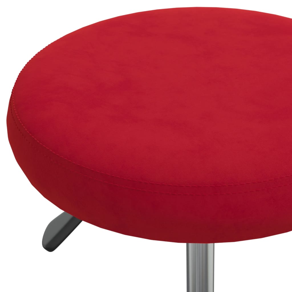 vidaXL Silla de oficina giratoria de terciopelo rojo tinto