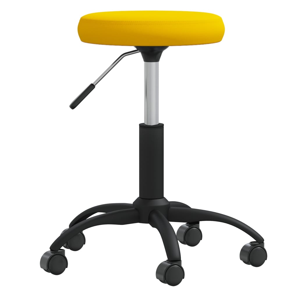 vidaXL Silla de oficina giratoria de terciopelo amarillo mostaza