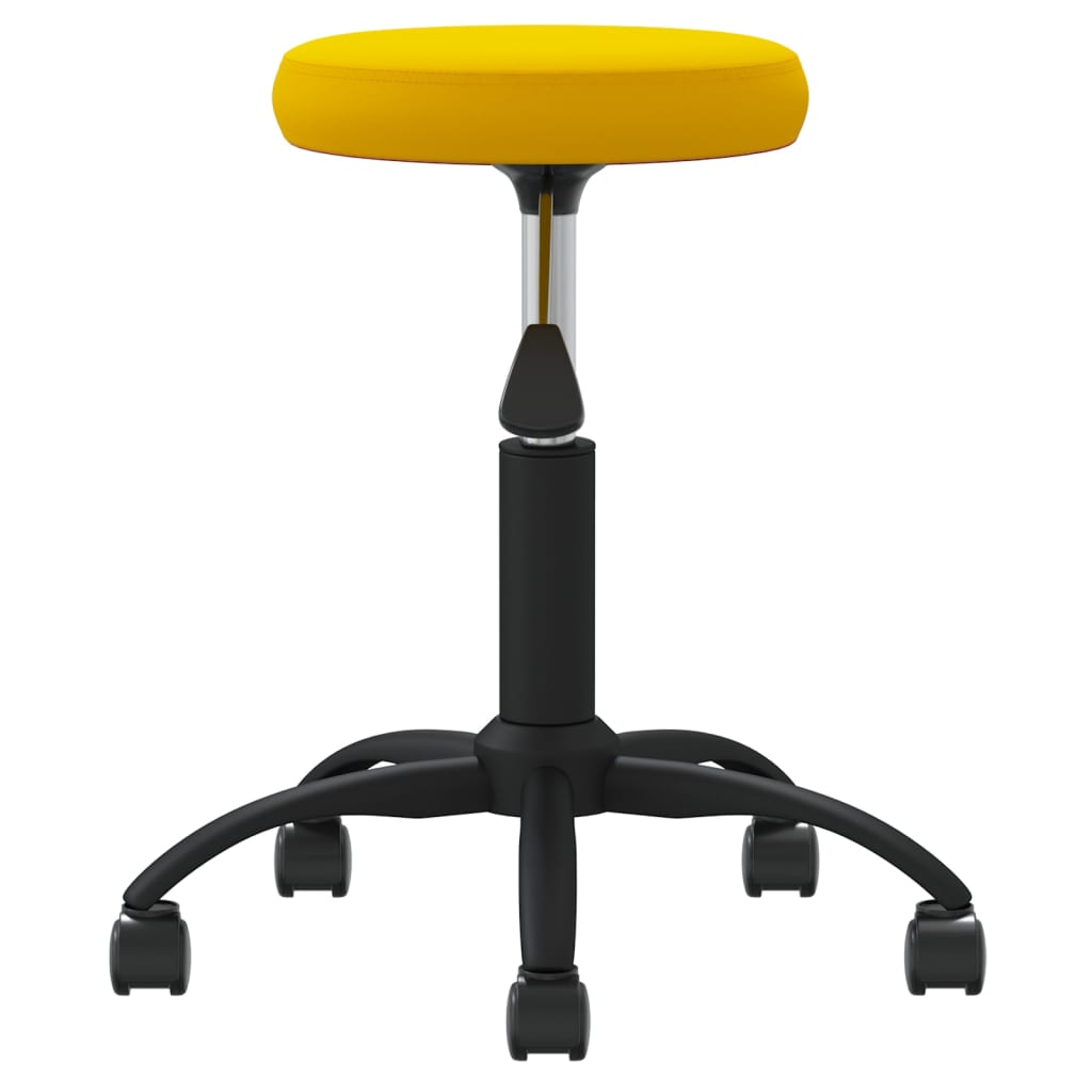 vidaXL Silla de oficina giratoria de terciopelo amarillo mostaza