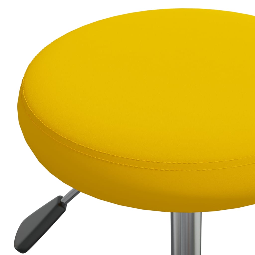 vidaXL Silla de oficina giratoria de terciopelo amarillo mostaza