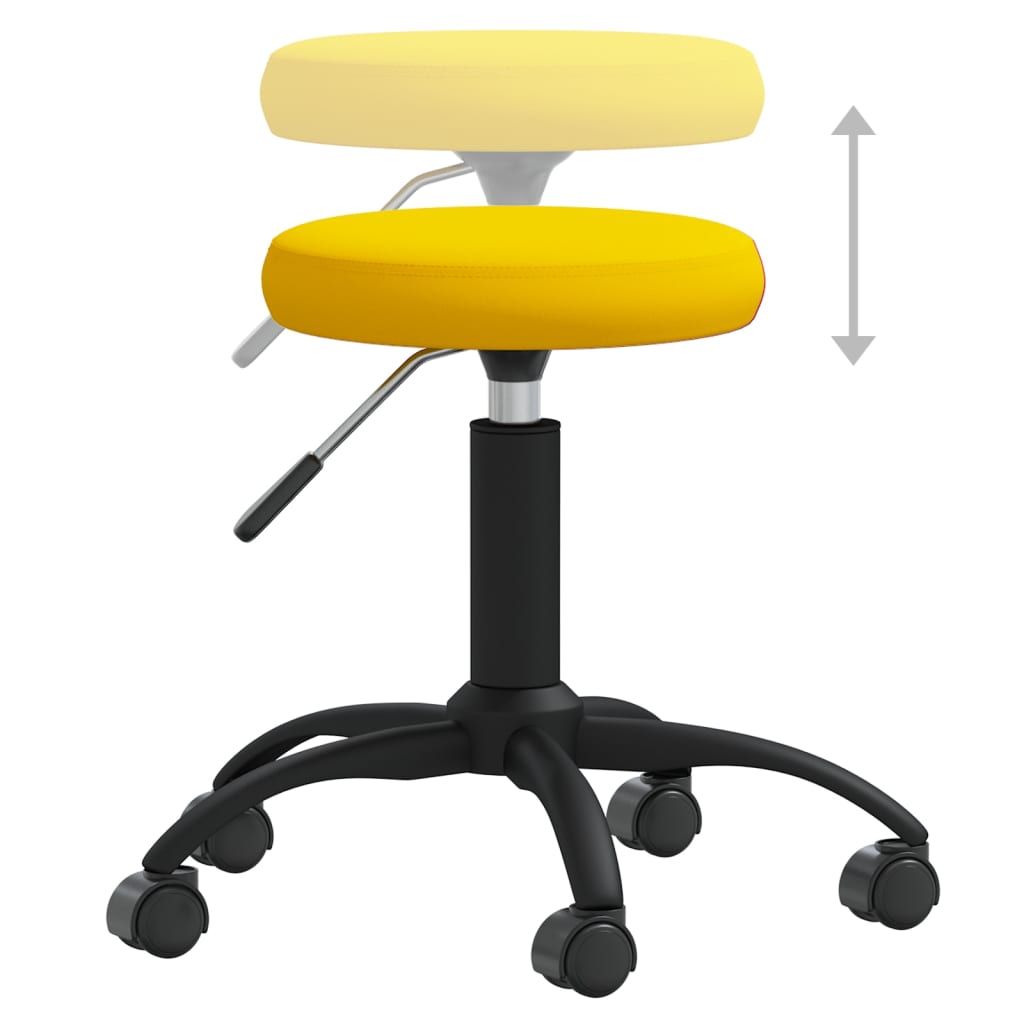 vidaXL Silla de oficina giratoria de terciopelo amarillo mostaza