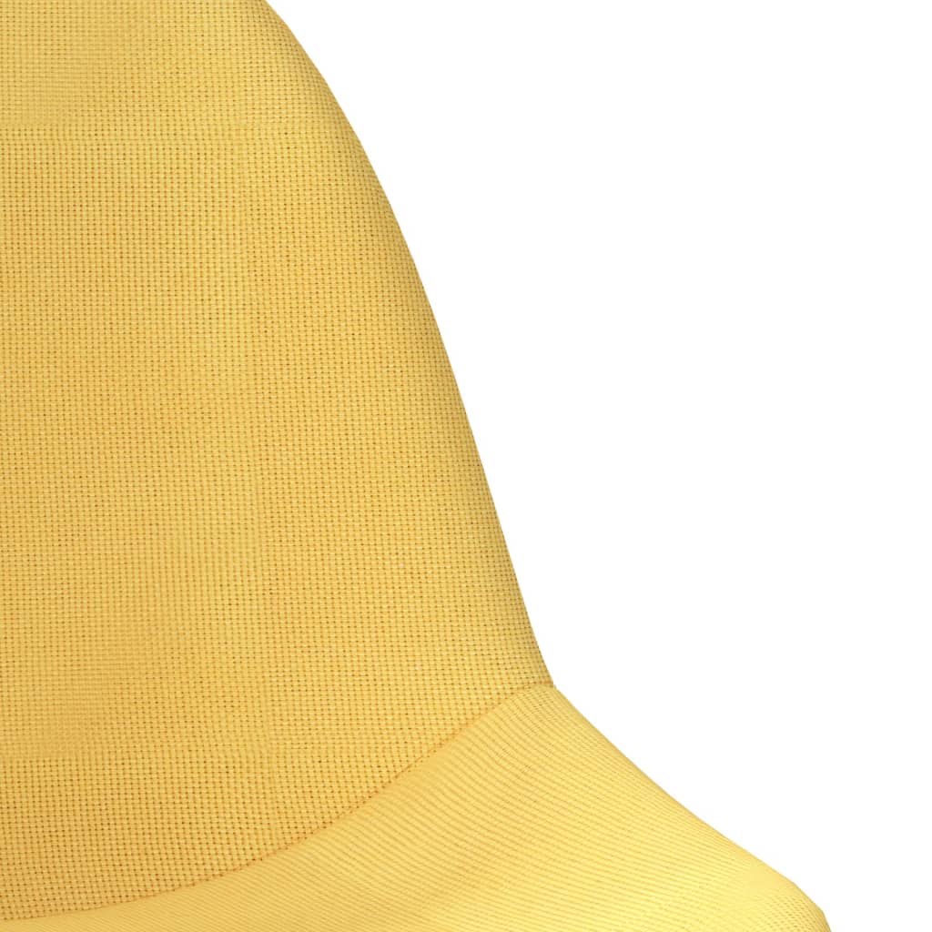 vidaXL Taburetes de cocina 2 unidades tela amarillo mostaza