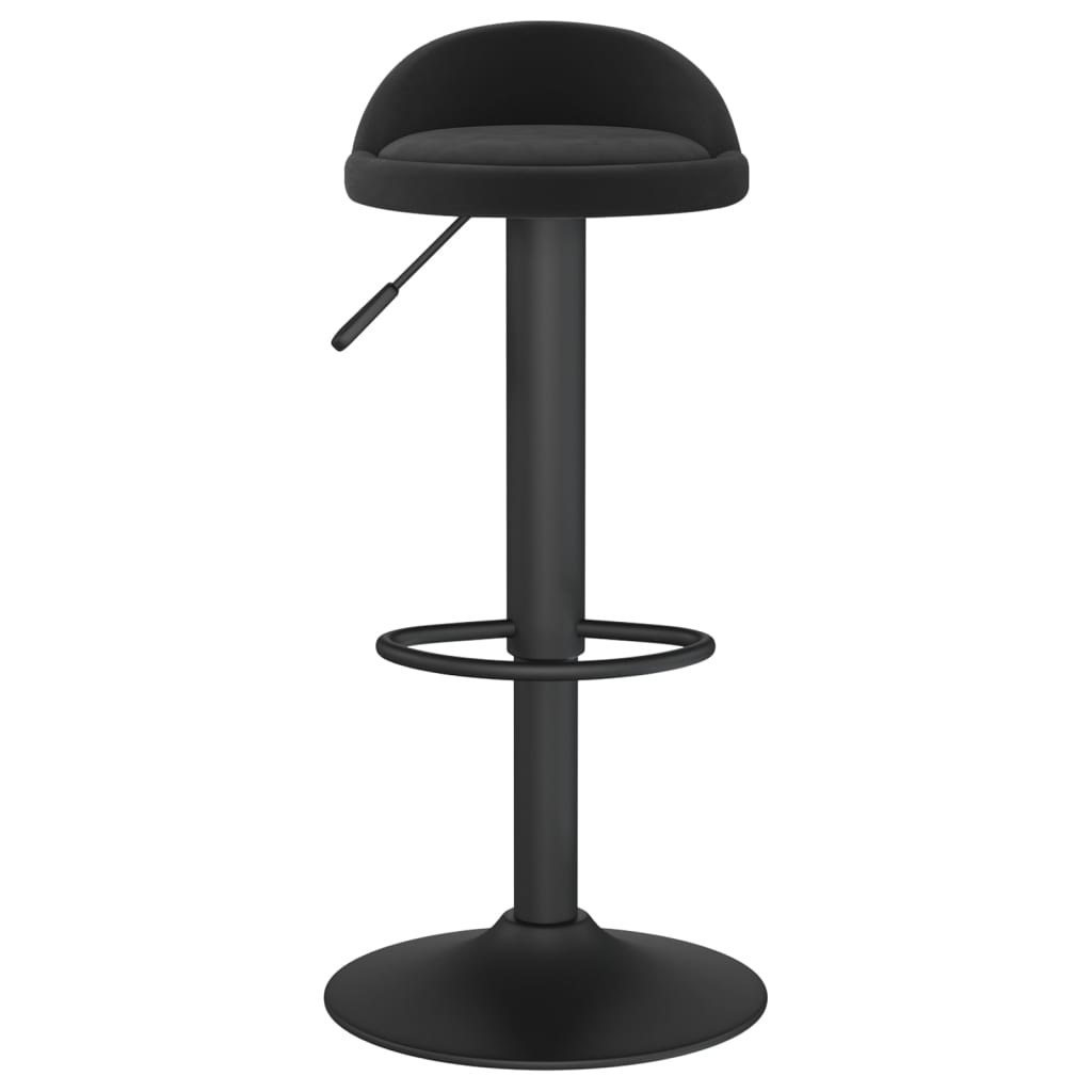 vidaXL Taburete de cocina de terciopelo negro