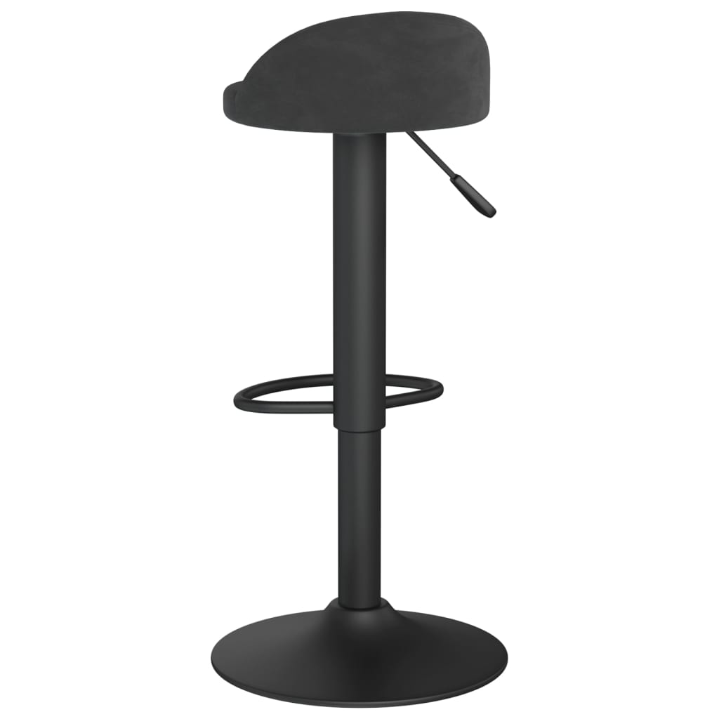 vidaXL Taburete de cocina de terciopelo negro