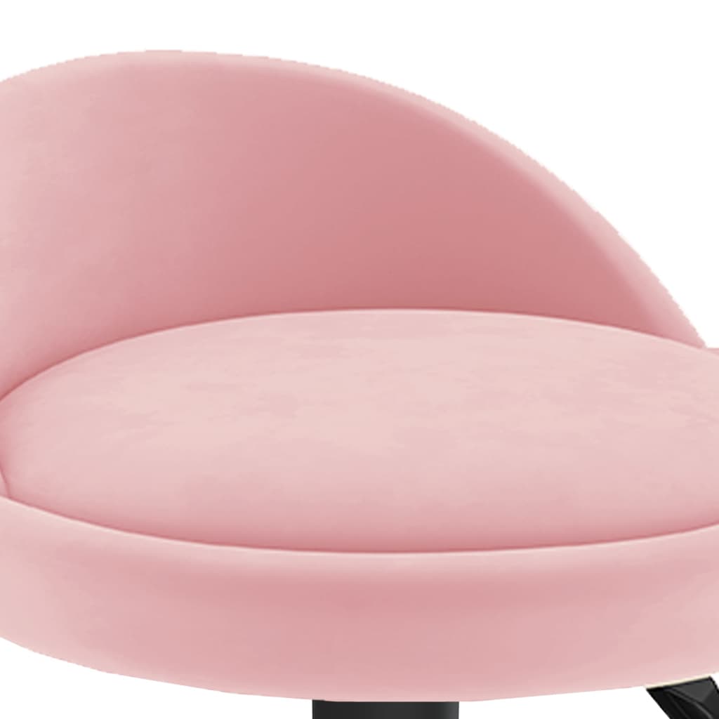 vidaXL Taburetes de cocina 2 unidades terciopelo rosa