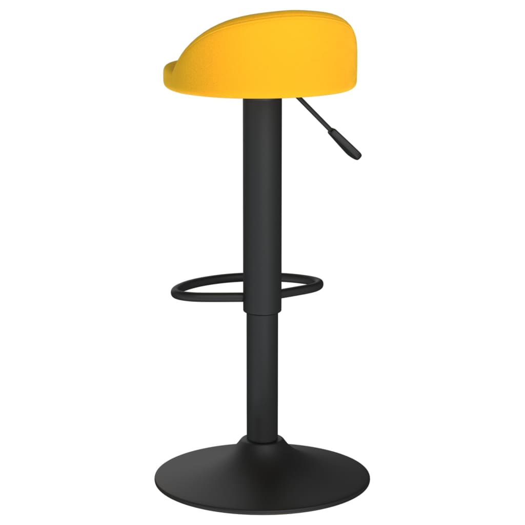 vidaXL Taburetes de cocina 2 unidades terciopelo amarillo