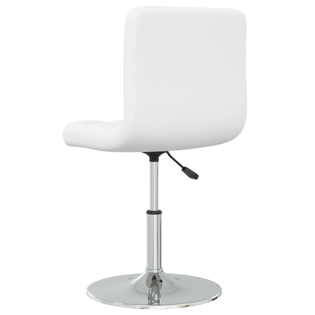 vidaXL Sillas de comedor 2 unidades cuero sintético blanco