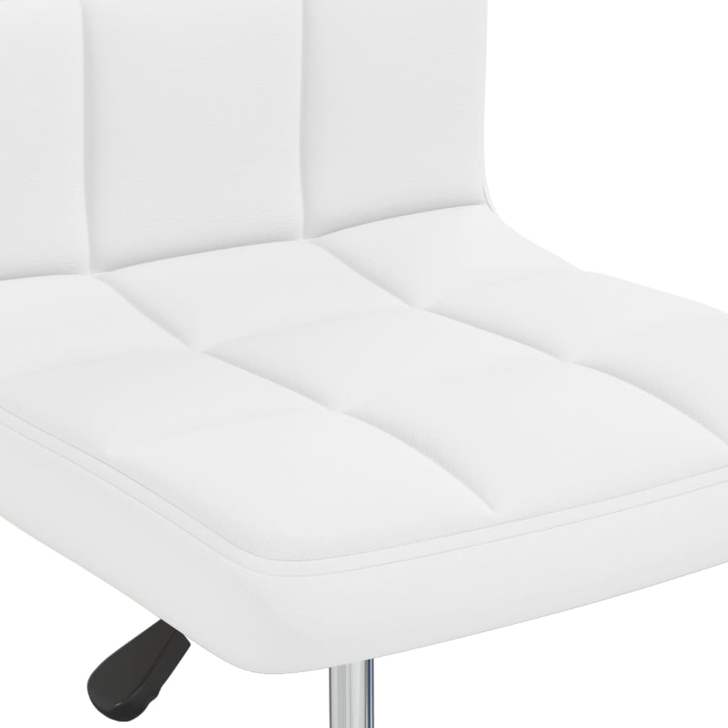 vidaXL Sillas de comedor 2 unidades cuero sintético blanco