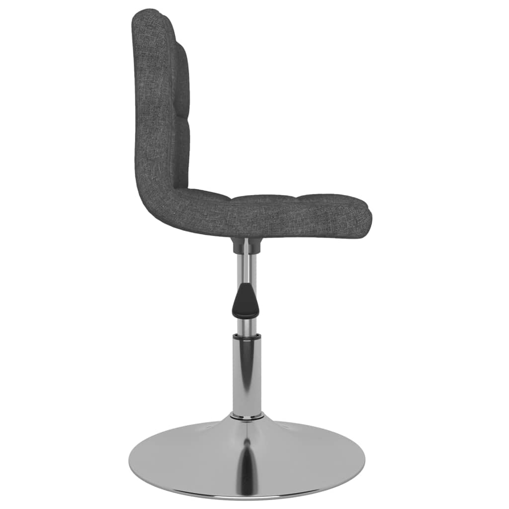 vidaXL Sillas de comedor giratorias 2 unidades tela gris oscuro