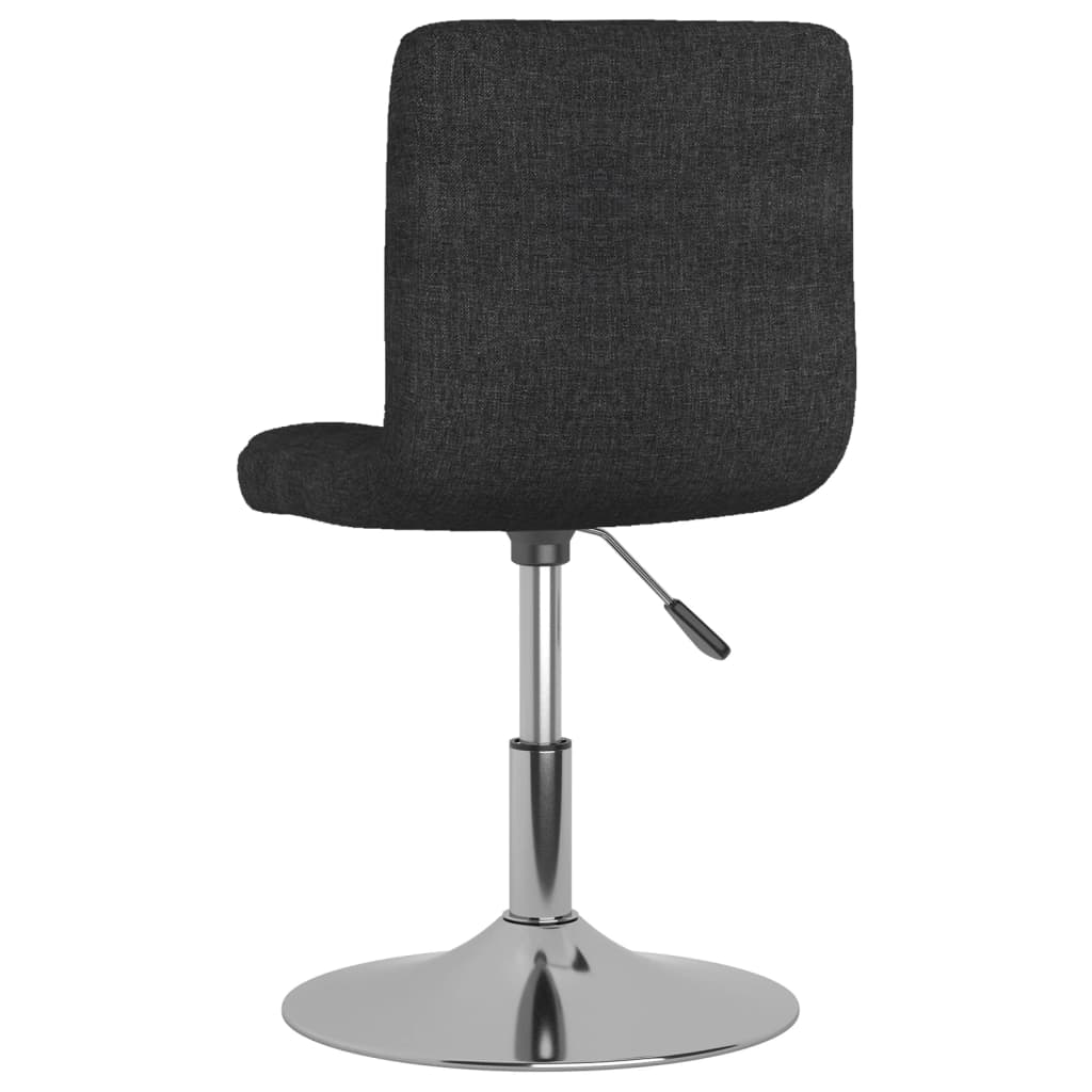 vidaXL Sillas de comedor giratorias 2 unidades tela negro