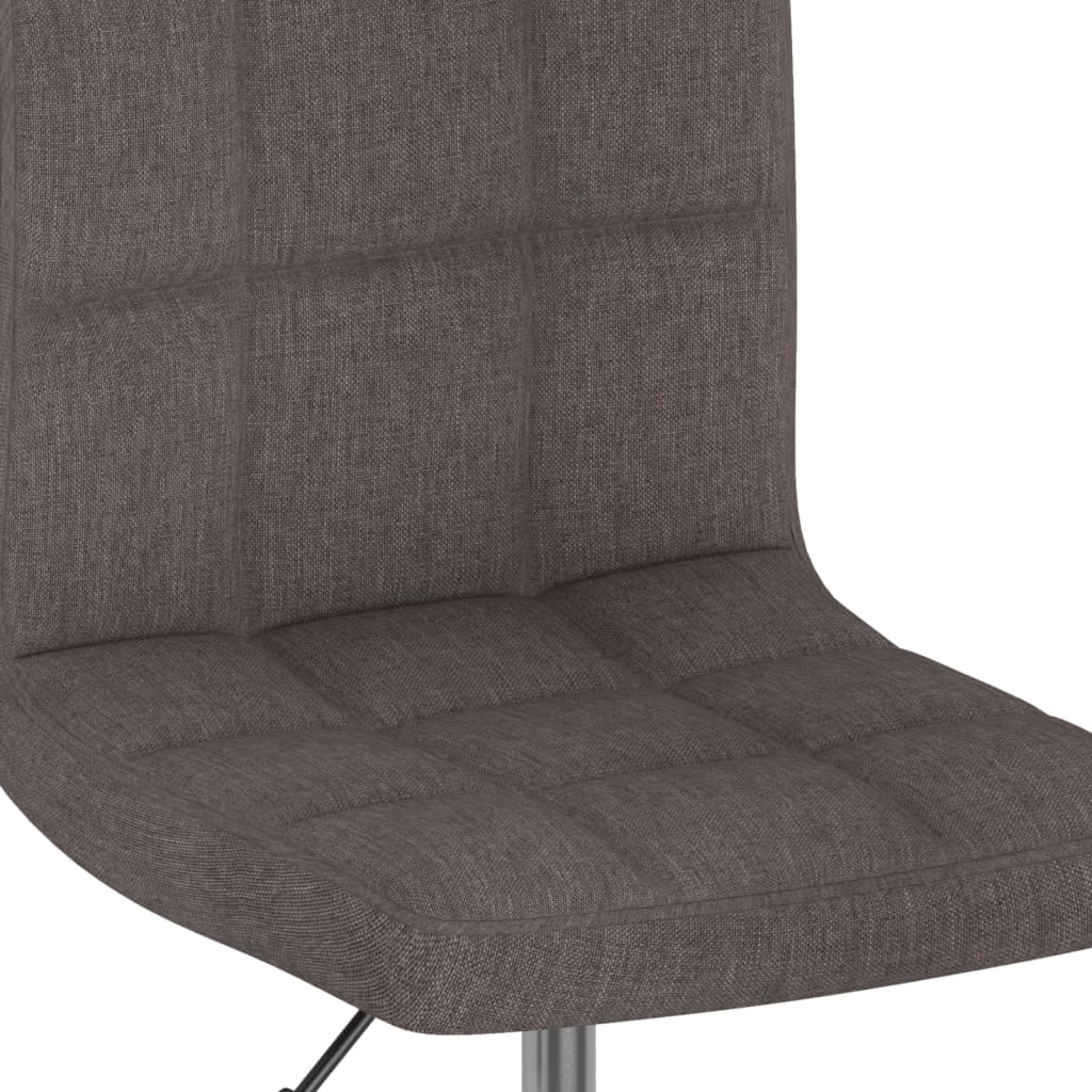 vidaXL Sillas de comedor giratorias 2 unidades tela gris taupe