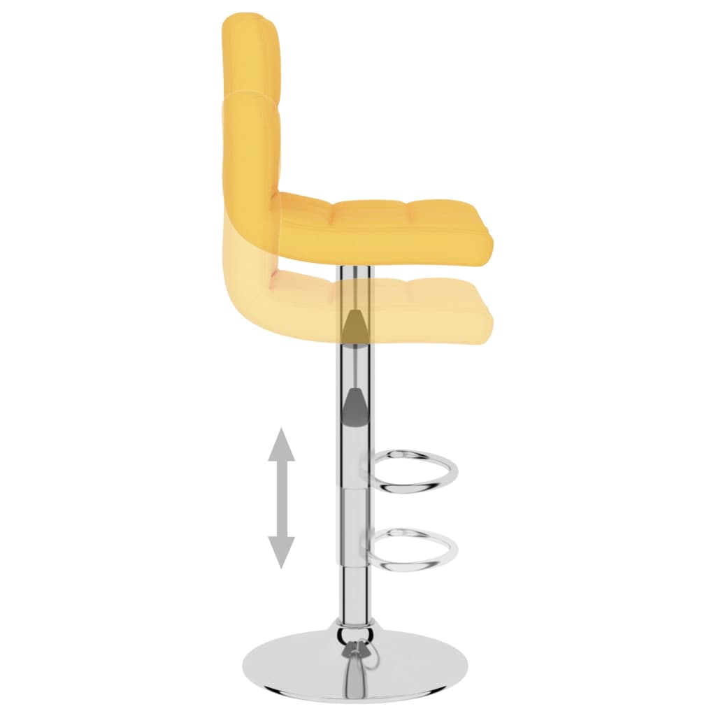 vidaXL Taburete de cocina de tela amarillo mostaza