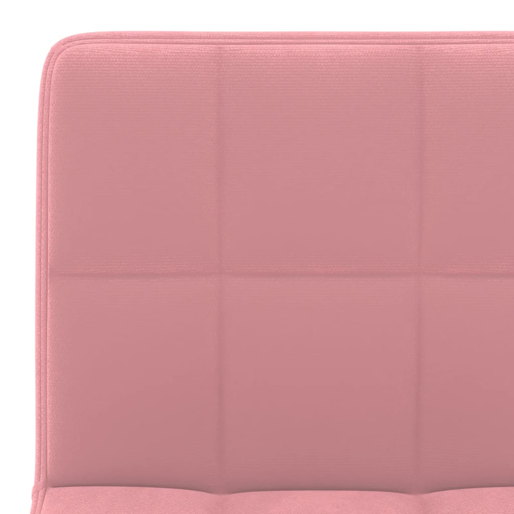 vidaXL Taburete de cocina de terciopelo rosa