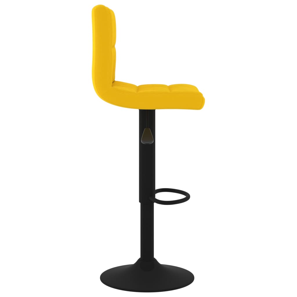 vidaXL Taburete de bar de terciopelo amarillo mostaza