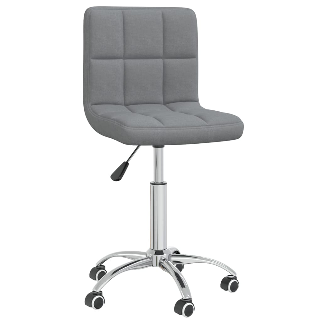 vidaXL Silla de oficina giratoria de tela gris claro