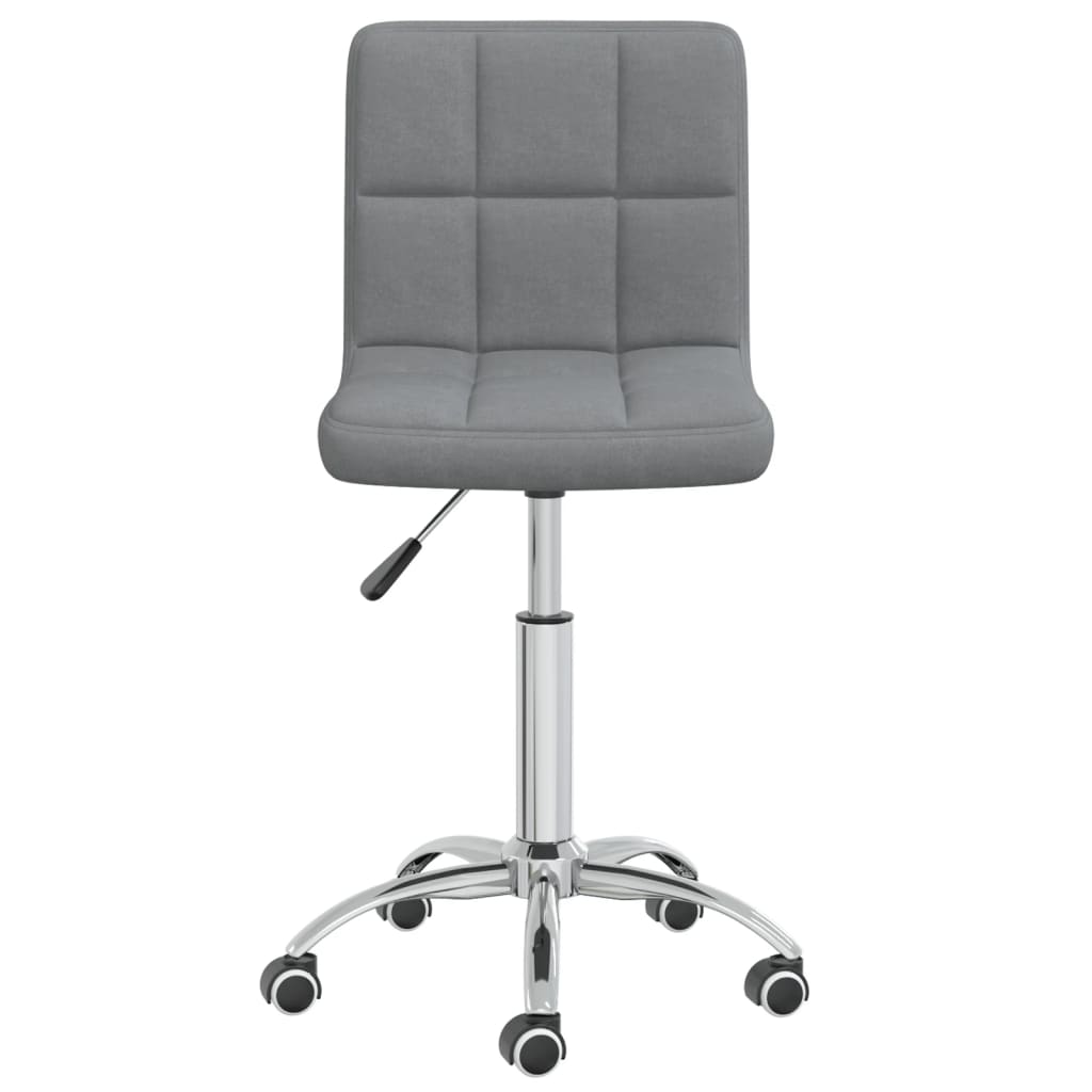 vidaXL Silla de oficina giratoria de tela gris claro