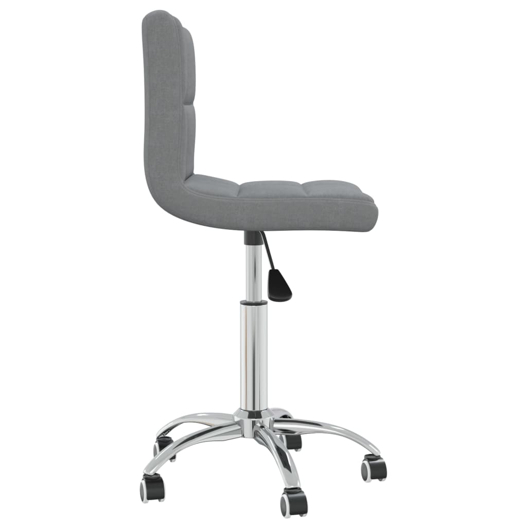 vidaXL Silla de oficina giratoria de tela gris claro