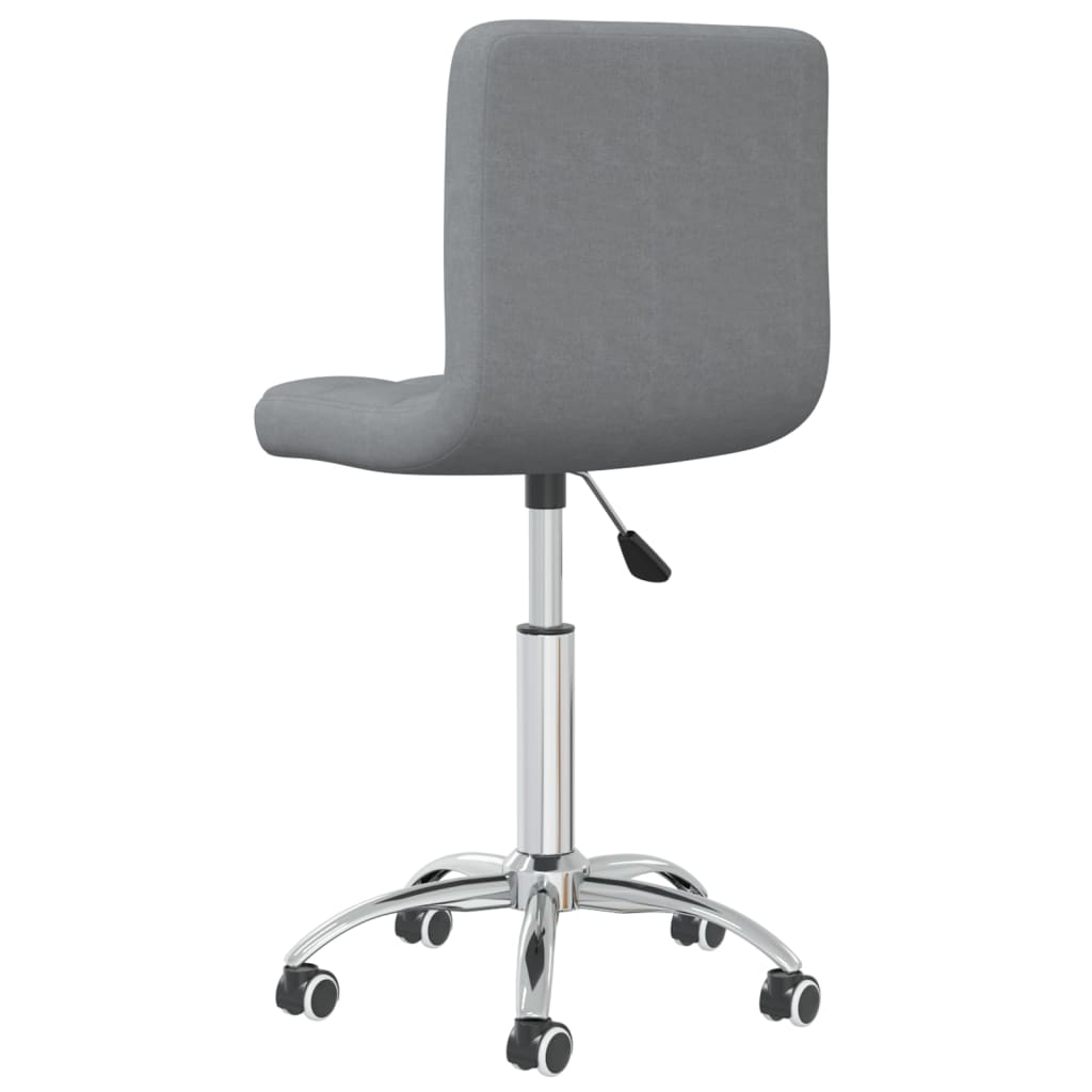 vidaXL Silla de oficina giratoria de tela gris claro