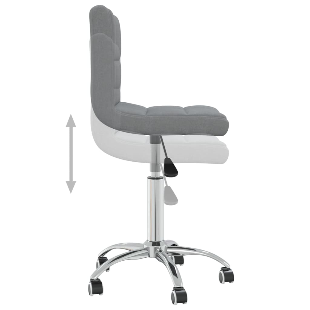 vidaXL Silla de oficina giratoria de tela gris claro