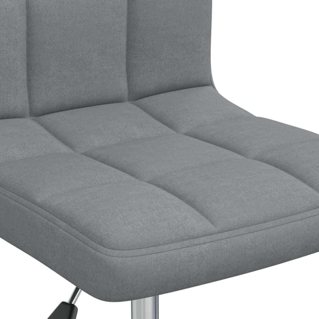 vidaXL Silla de oficina giratoria de tela gris claro