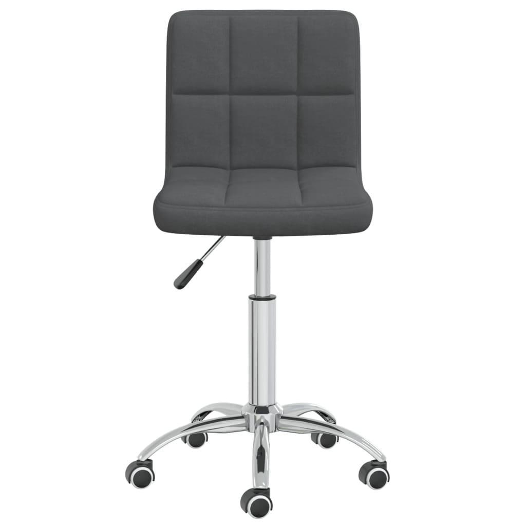 vidaXL Silla de oficina giratoria tela gris oscuro