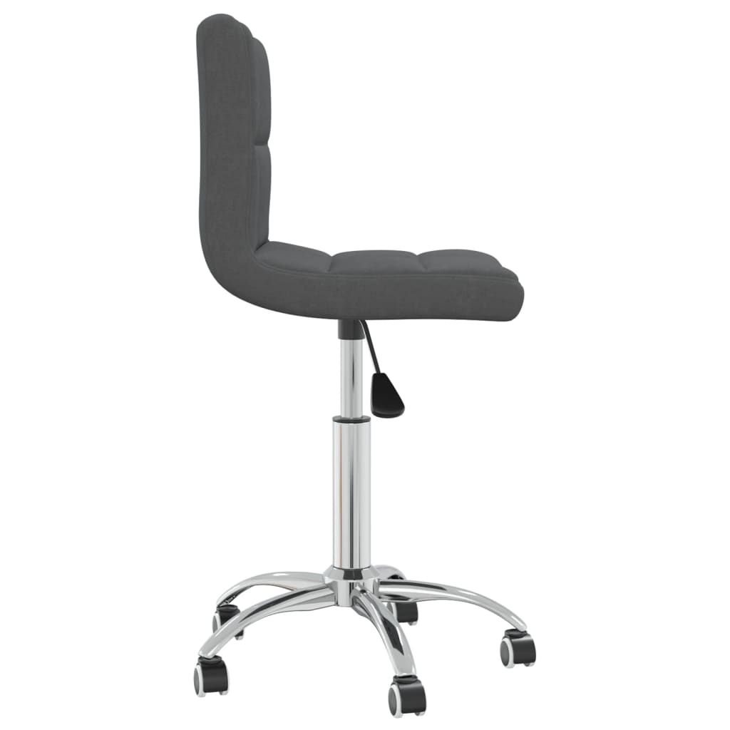 vidaXL Silla de oficina giratoria tela gris oscuro