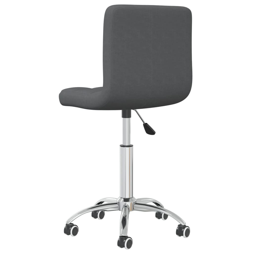 vidaXL Silla de oficina giratoria tela gris oscuro