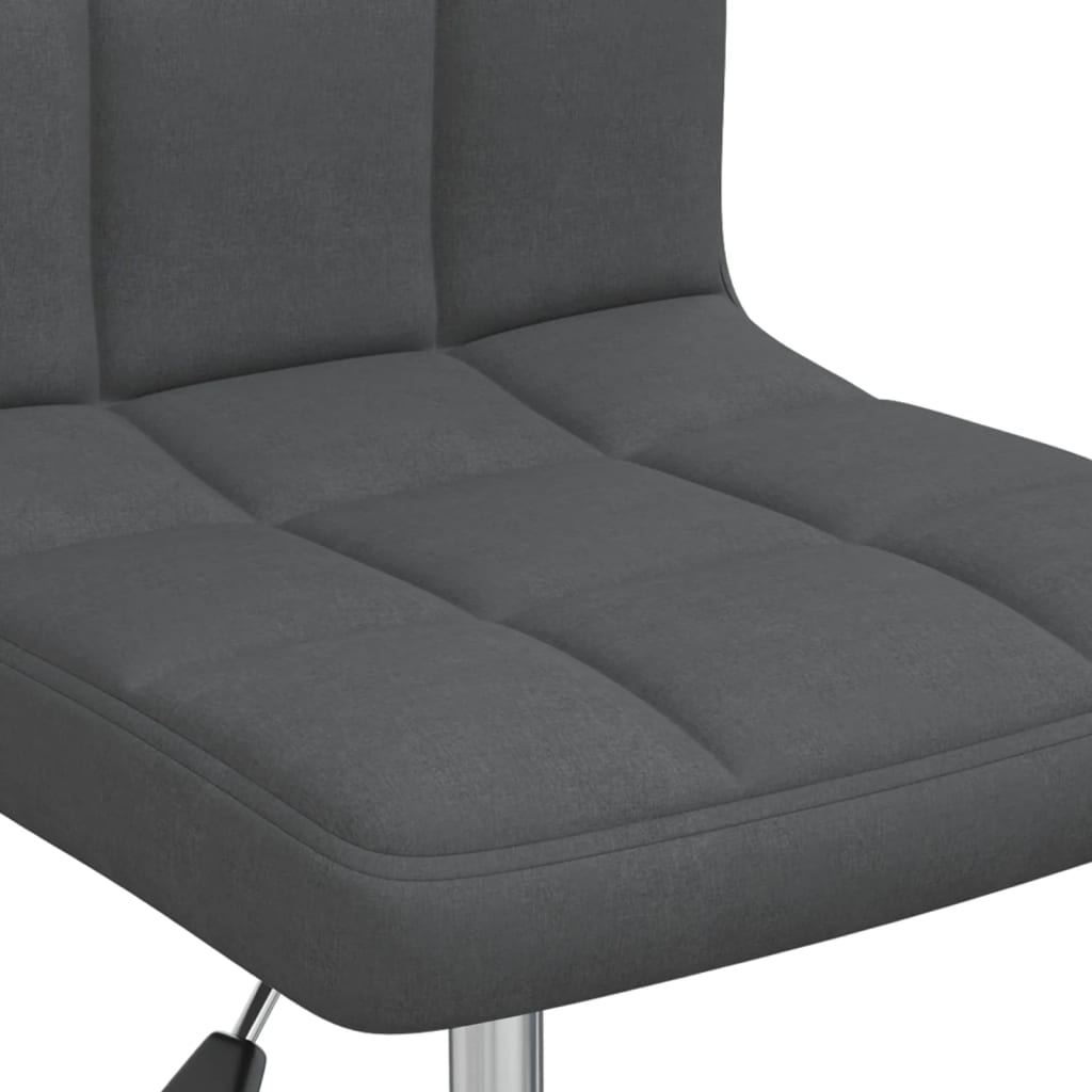 vidaXL Silla de oficina giratoria tela gris oscuro