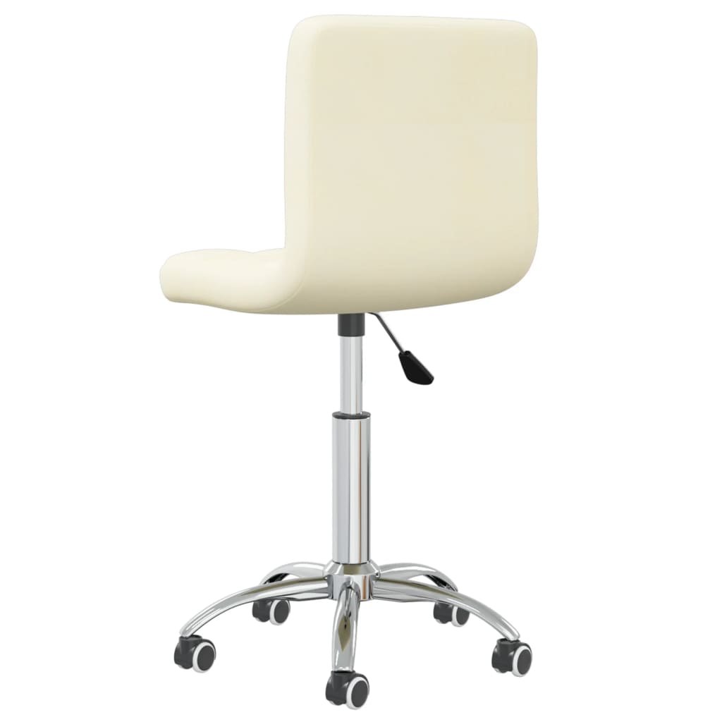 vidaXL Silla de oficina giratoria de tela color crema