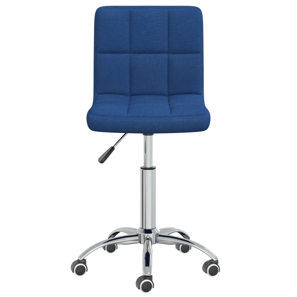 vidaXL Silla de oficina giratoria de tela azul